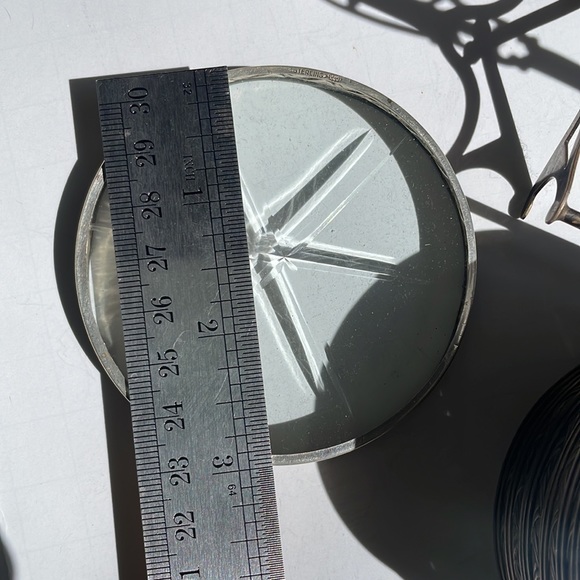 Antique Webster Sterling Silver Star ⭐️ Crystal  Coasters - Picture 5 of 7